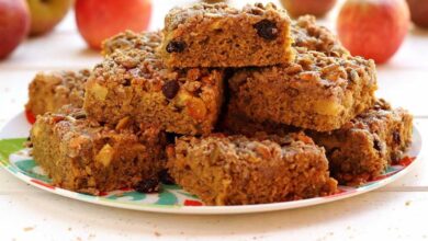 bolo de aveia com maçã